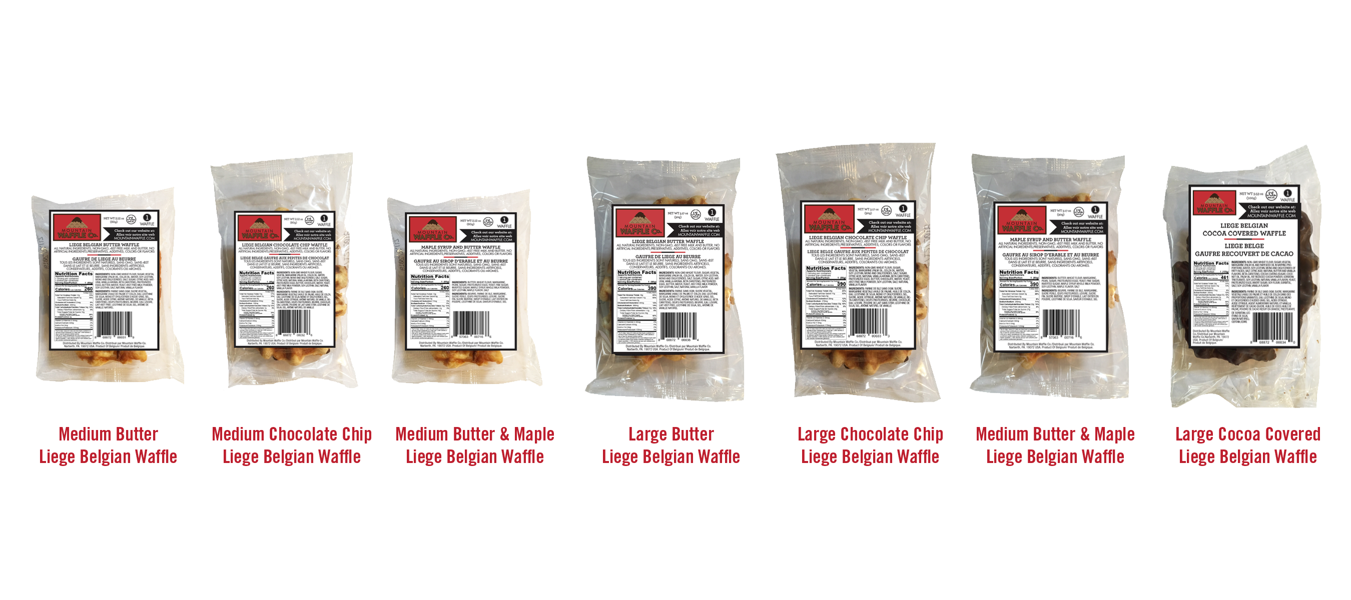 Individually Wrapped Liège Belgian Waffles