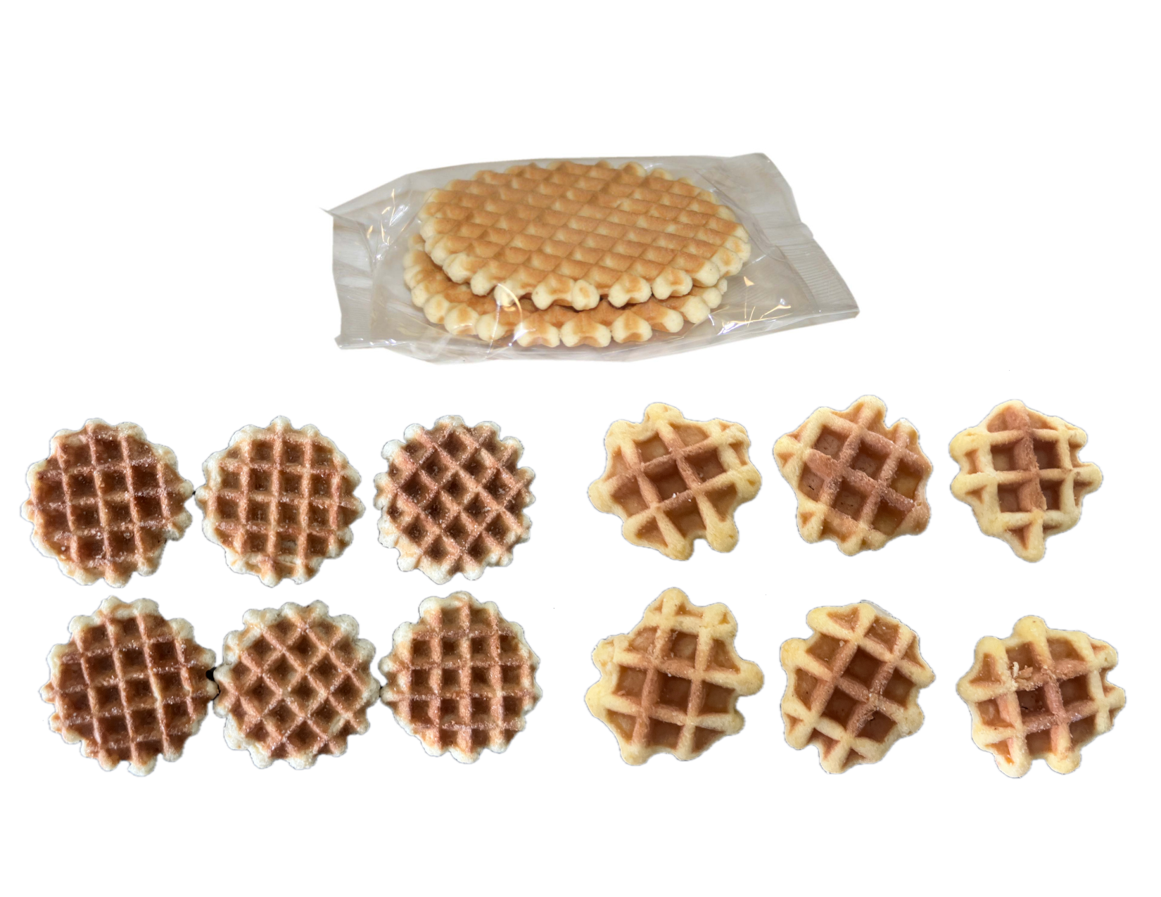 Waffle Bites and Waffle Crisps snack packs