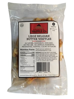Individually wrapped Butter Large Liège Belgian waffle