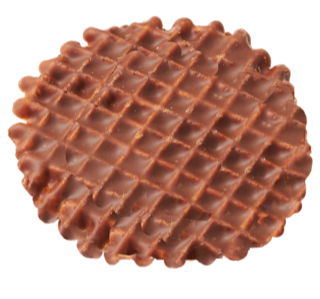 Chocolate coated waffle crisp