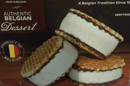 Chocolate butter waffle crisp ice cream sandwich
