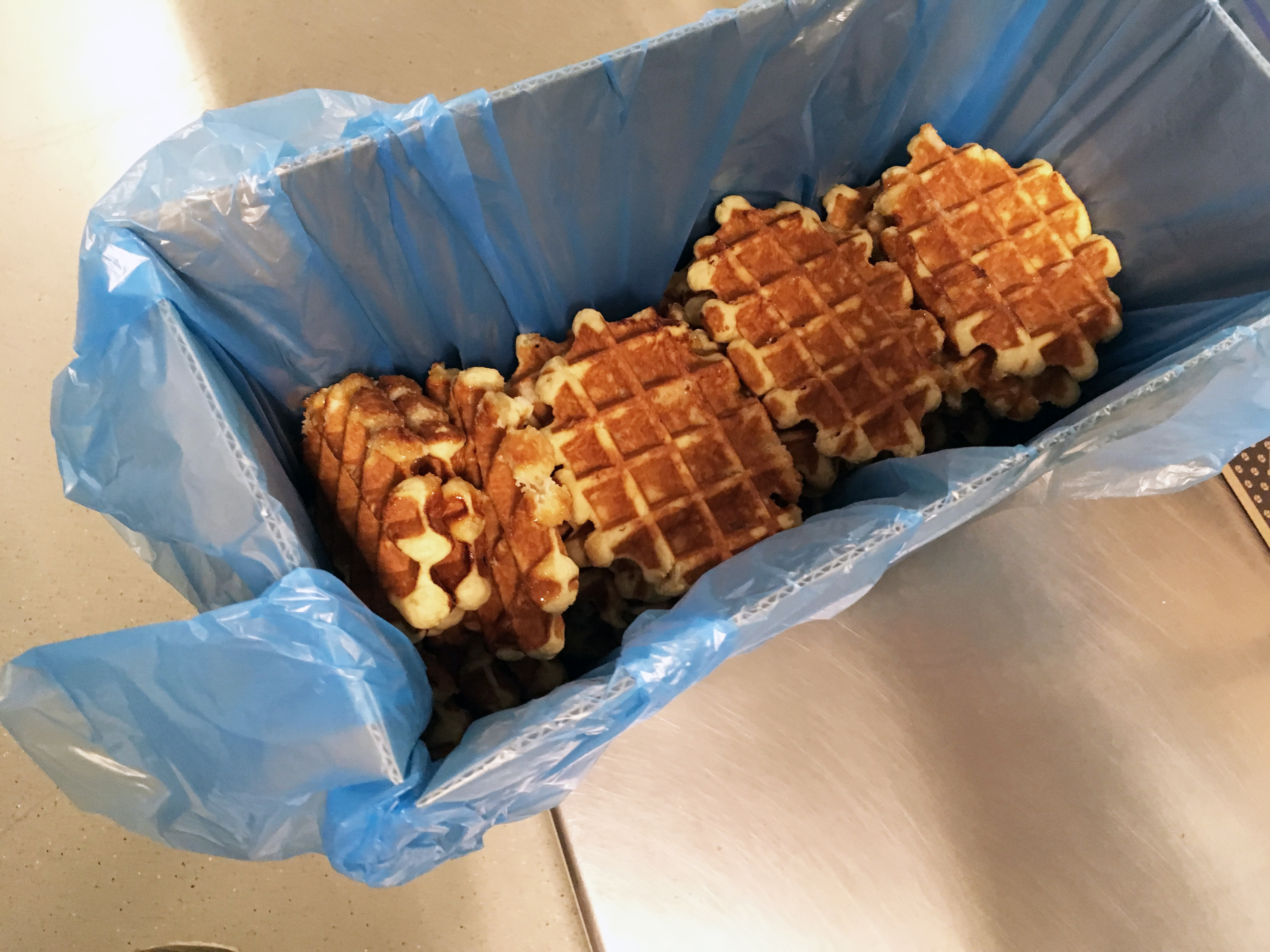 Bulk pack of Liège Belgian waffles